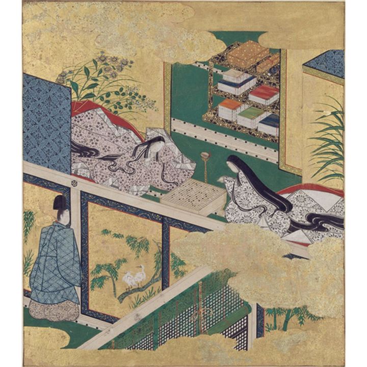 土佐光吉「源氏物語絵色紙帖 空蝉」