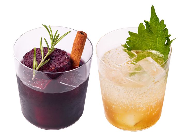 馬喰横山『Sta.日本橋』の「大葉と山椒の和風モヒート」、「みかんのサングリア」