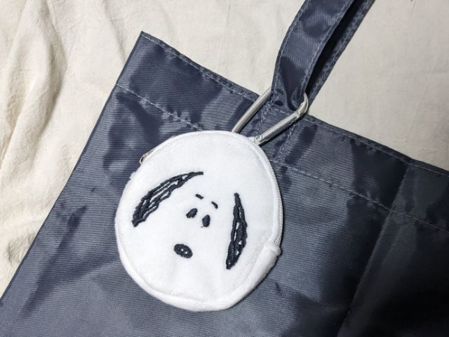 エコバッグにポーチを取り付ける