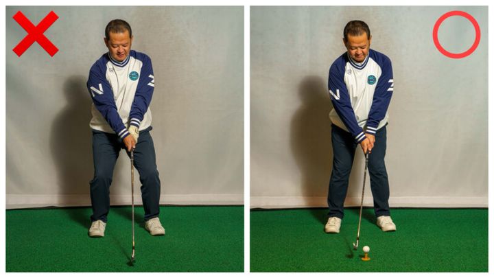 “正しいアドレス”はどっち…？「骨盤から前傾」プロコーチ・モンゴが解説 
