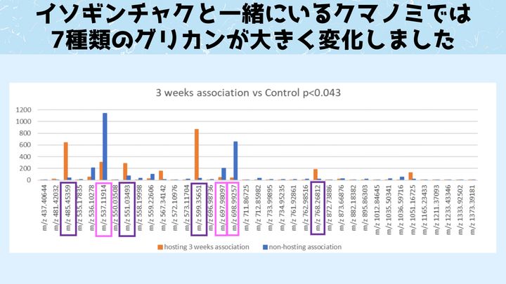 共生をはじめると7種類のグリカンが変化する
