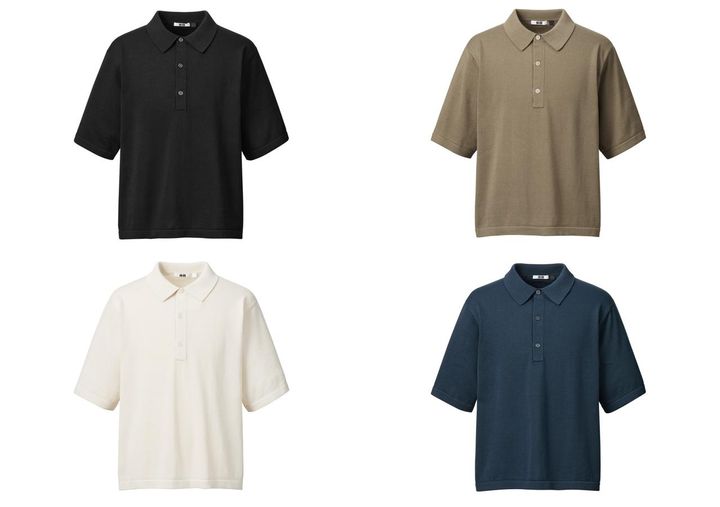 画像: 【Uniqlo U】ニットポロシャツ（半袖）各¥3,990 www.uniqlo.com