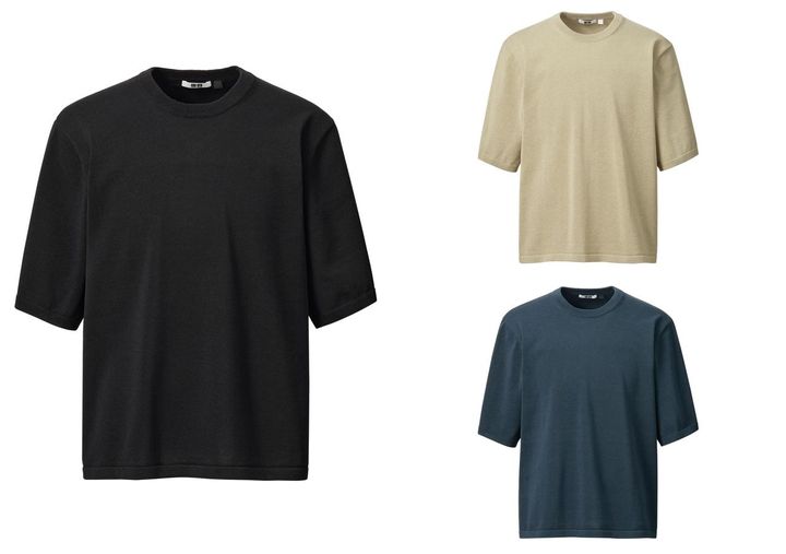 画像: 【Uniqlo U】ニットTシャツ（半袖）各¥3,990 www.uniqlo.com