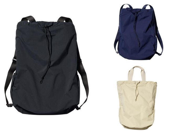 画像: 【Uniqlo U】ドローストリングバックパック¥3,990 www.uniqlo.com