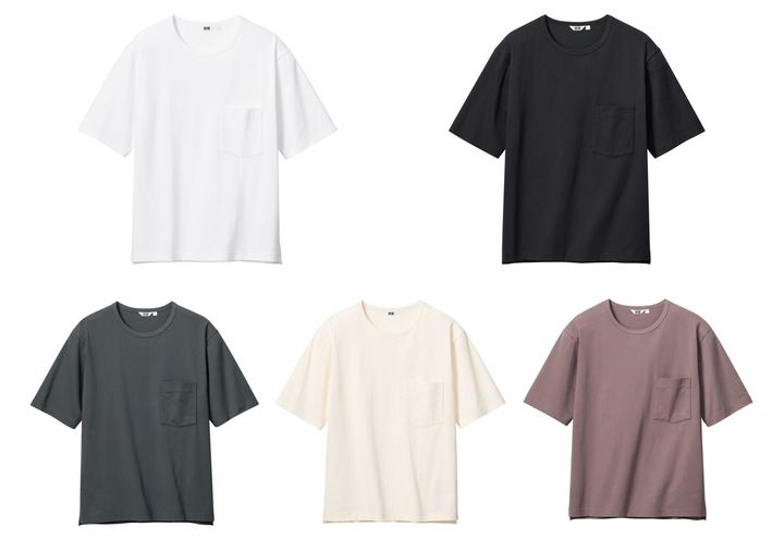 画像: 【Uniqlo U】エアリズムコットンリラックスフィットクルーネックT（5分袖）各¥1,990 www.uniqlo.com