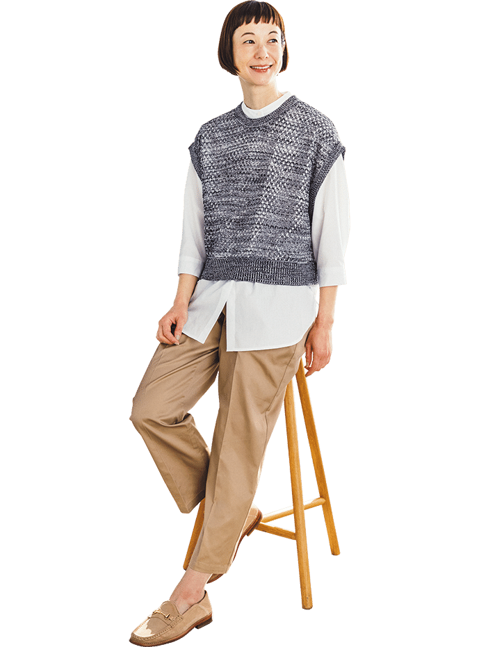 Coordinate 2 着やせ効果に一役買う上品レイヤードスタイル