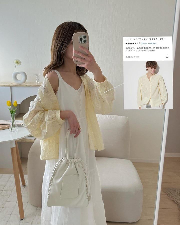 クリンクルコットンキャミソールワンピース＿03