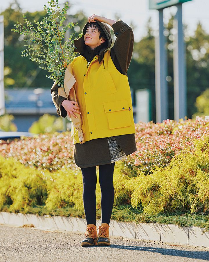 ビタミンカラーのイエローにオリーブが良く馴染む【本日のFUDGE GIRL-3月14日】