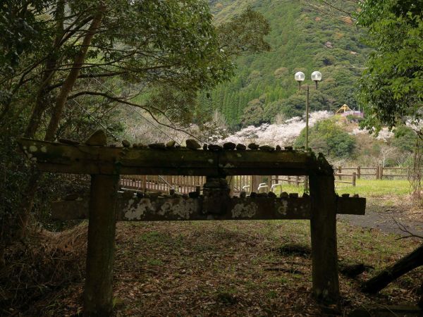 鷹子神社の埋没鳥居