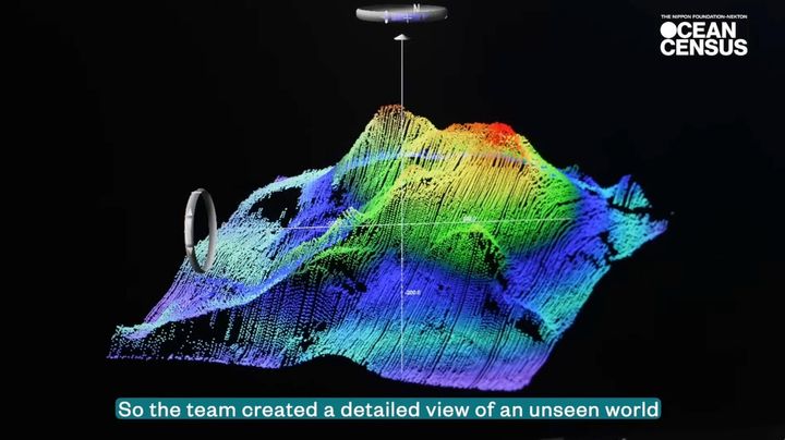 バウンティ・トラフを視覚的に3Dマッピングしたもの