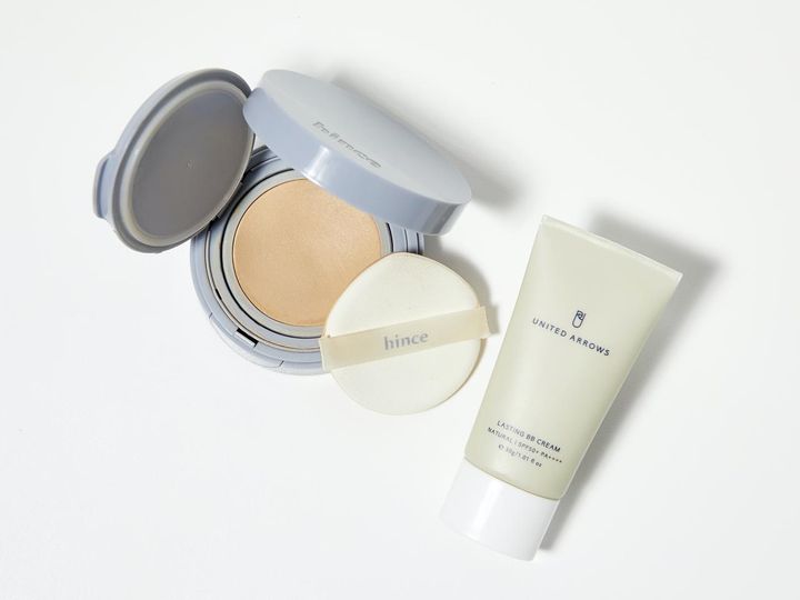 画像: 「ヒンス セカンドスキンメッシュマットクッション」、「ユナイテッドアローズ ビューティー ラスティング BBクリーム」／ともに本人私物 出典：ftn
