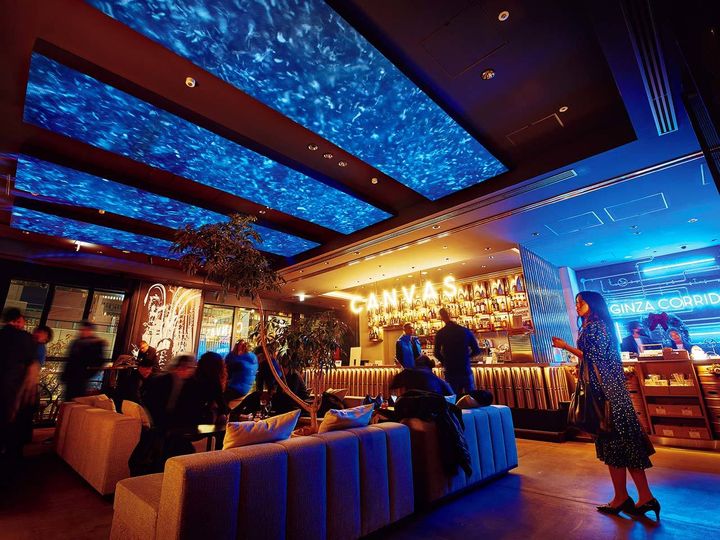 銀座『CANVAS LOUNGE produced by P.C.M』の内観