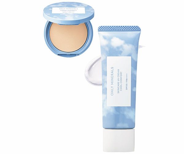 【左】ミネラル UV パウダーN クールコンフォート 【右】スキンケア UV クリーム クールコンフォート