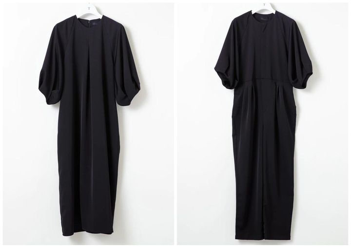 画像: 【TICCA TOKYO】限定 左：バルーンスリーブワンピース¥35,200、右：バルーンスリーブコンビネゾン¥39,600 出典：TICCA