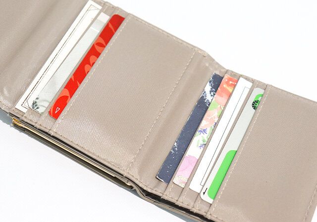 THE EDITORS ガバッと開いてパチンと閉まる がま口ミニ財布 カードポケット