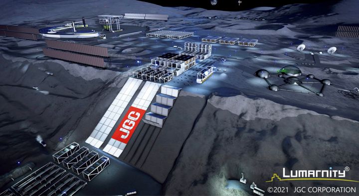 月面スマートコミュニティLumarnity®の構想図