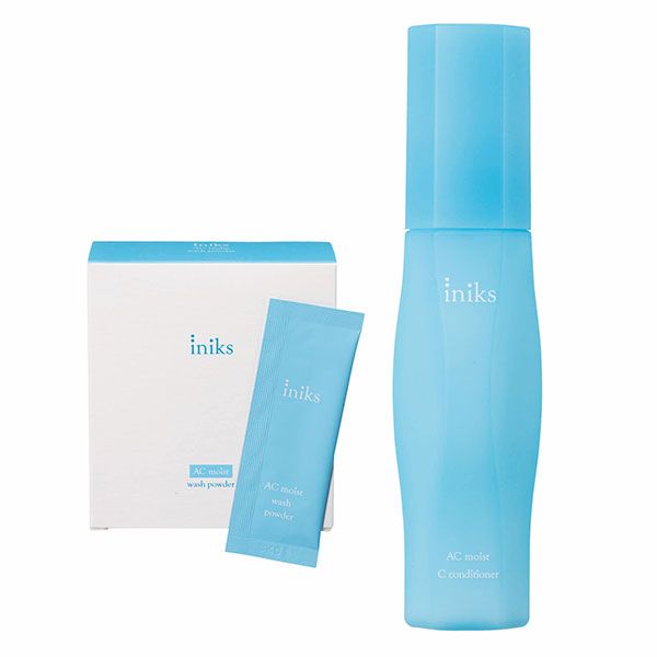【左から】ACモイスト ウォッシュ パウダー、ACモイスト Cコンディショナー