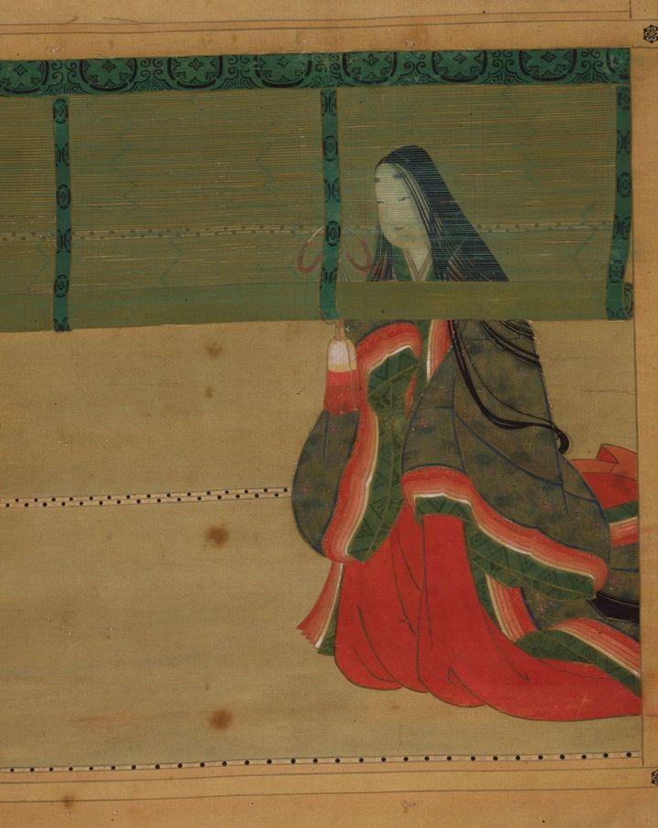 土佐光起筆「清少納言」（出典：国立文化財機構所蔵品統合検索システム）を加工