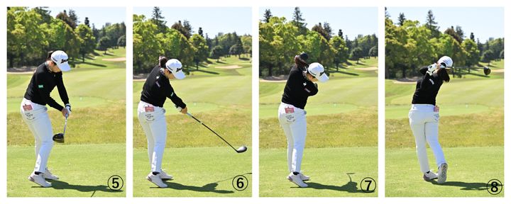 小祝さくらの“飛んで曲がらないスイング”を解説！「フォローで右ヒジを…」