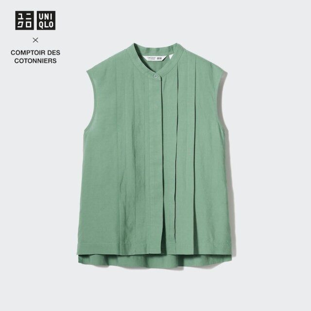 ユニクロ リネンブレンドブラウス