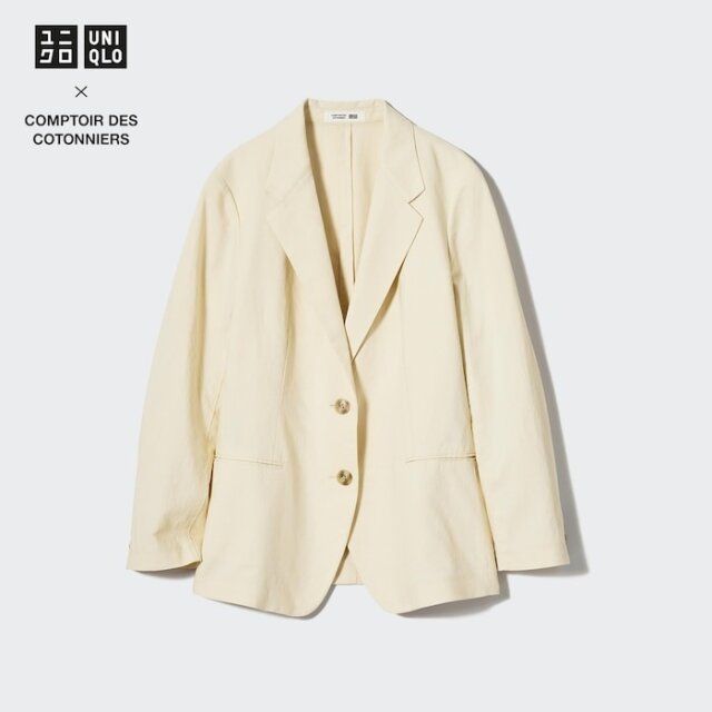 ユニクロ リネンブレンドジャケット