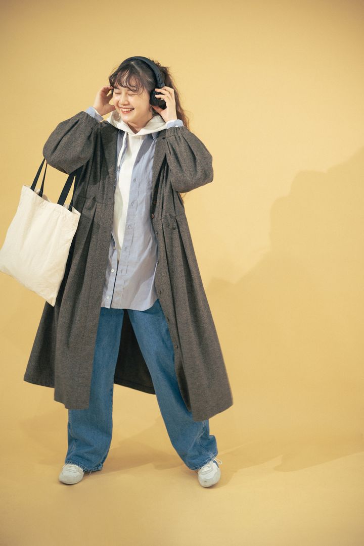 初春のパーカコーデ2選。シャツを重ねるときちんと見える！【FUDGE FRIEND おしゃれさんの毎日コーディネート】