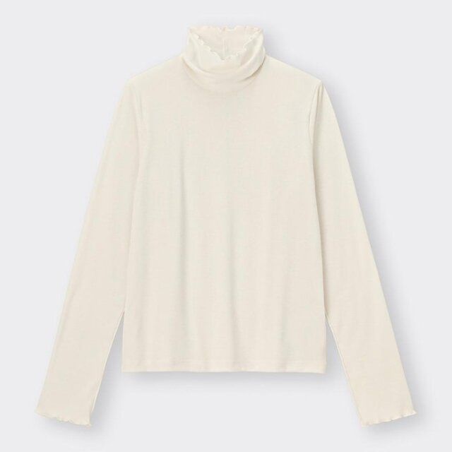 GU ソフトリブタートルネックT