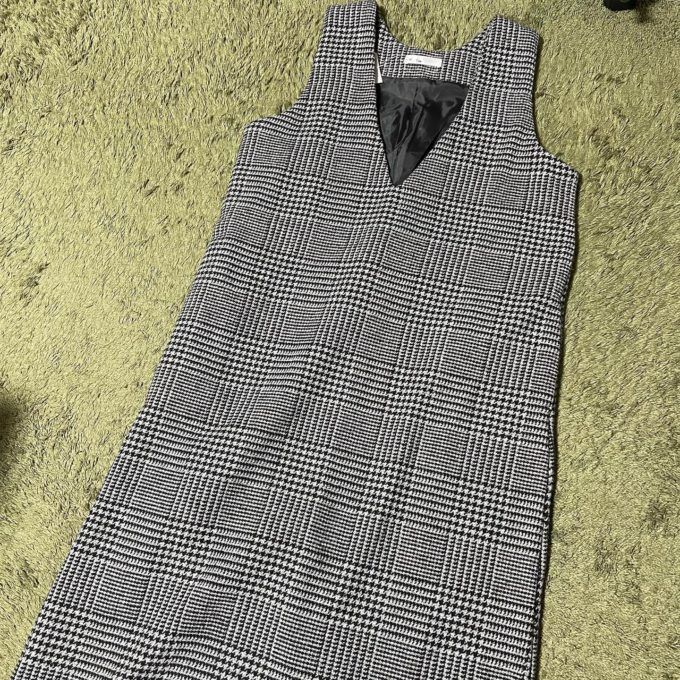 しまむらの「グレンチェック柄ジャンパースカート」