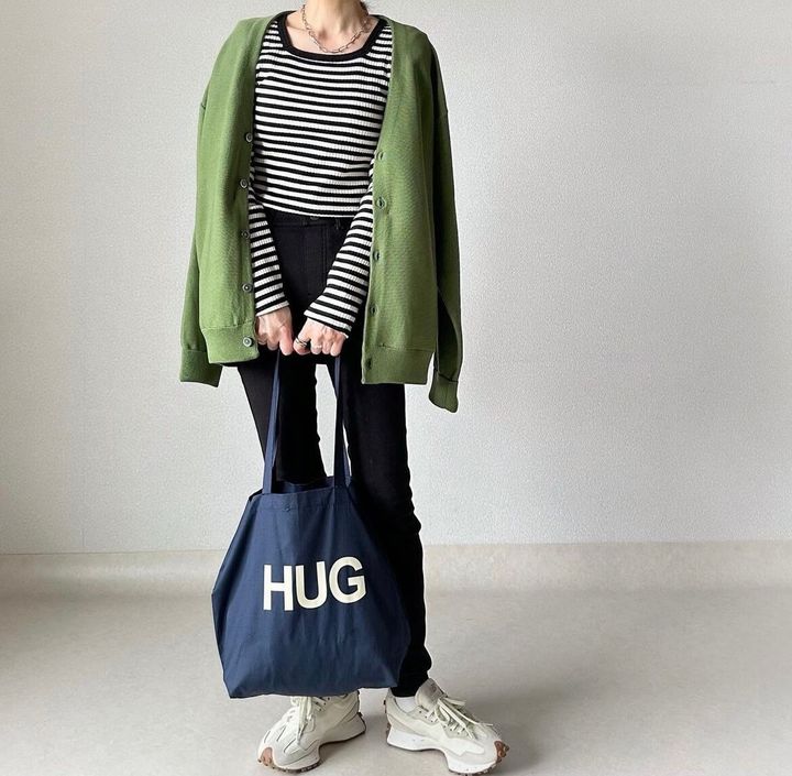 ジーユー_ウォッシャブルカーディガン_4