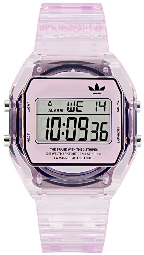 春らしい4カラー！『adidas Originals』に透明ボディの80年代風デジタルウォッチ「DIGITAL TWO Crystal」が登場