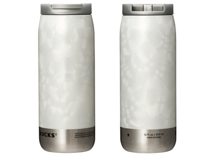 「カンシェイプステンレスボトルフレークホワイト」355ml 4600円