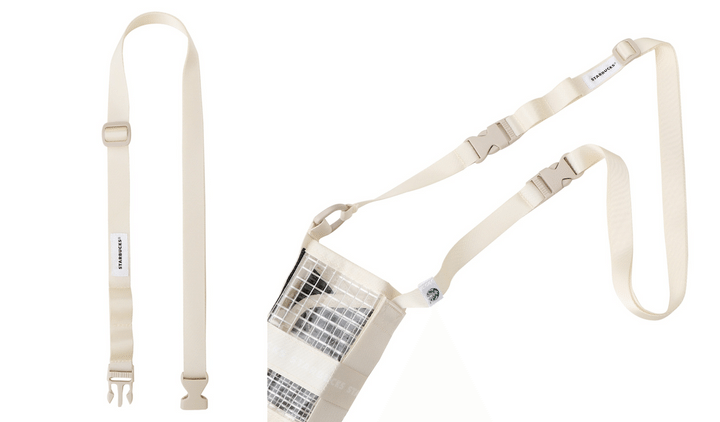 「ワンマイルTOGOホルダー用ロングテープストラップアイボリー」800円