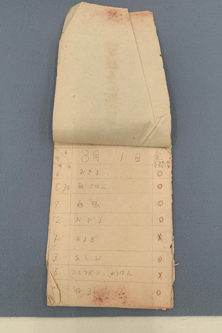 安西水丸の小学生時代の予定表