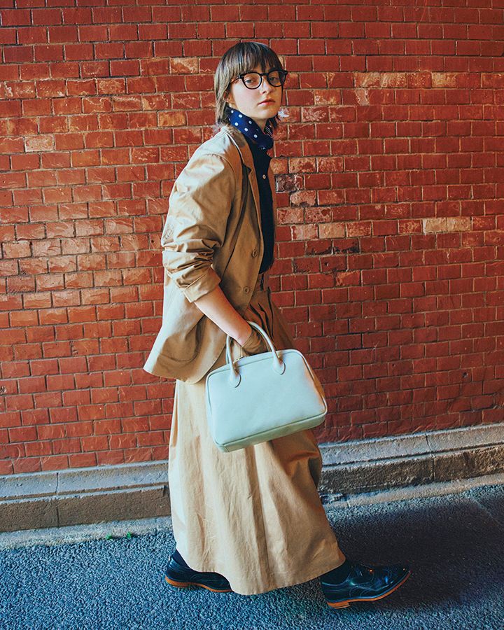 チノ素材のオーバーサイズをジェントルライクに着こなして【本日のFUDGE GIRL-3月19日】