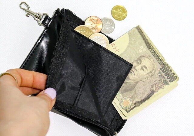 MonoMax 3月号 増刊号付録 トラディショナル ウェザーウェア L字ジップ財布 使用例