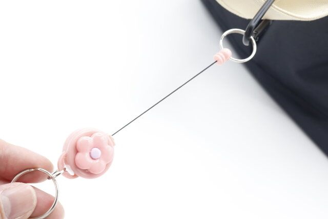 リールキーホルダー フラワーの使用例