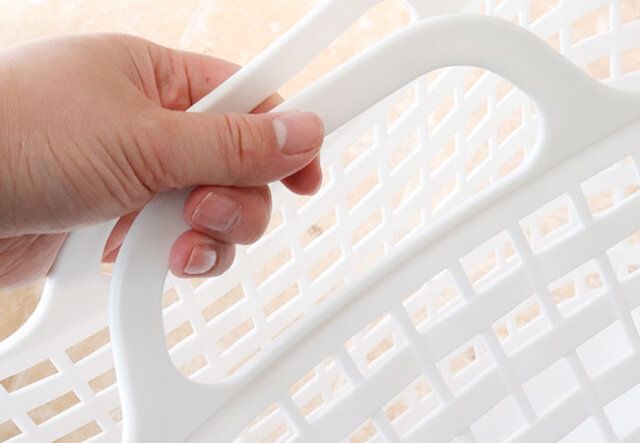 収納バスケット（取っ手付、25L）の取っ手部分