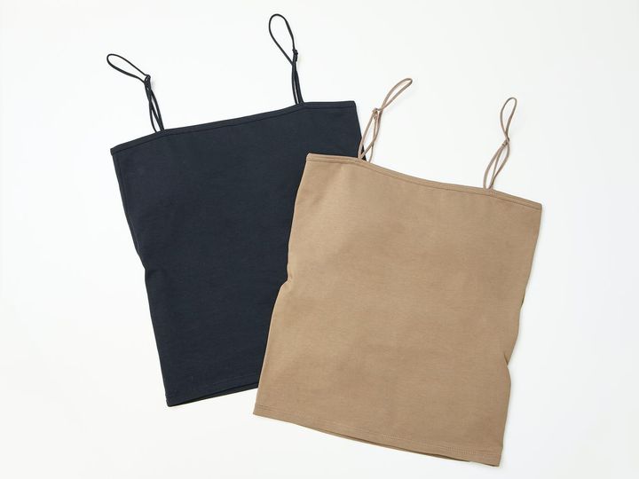 画像: カップ付きキャミソール各¥7,150ともに【バンヤードストーム】 出典：バンヤードストーム