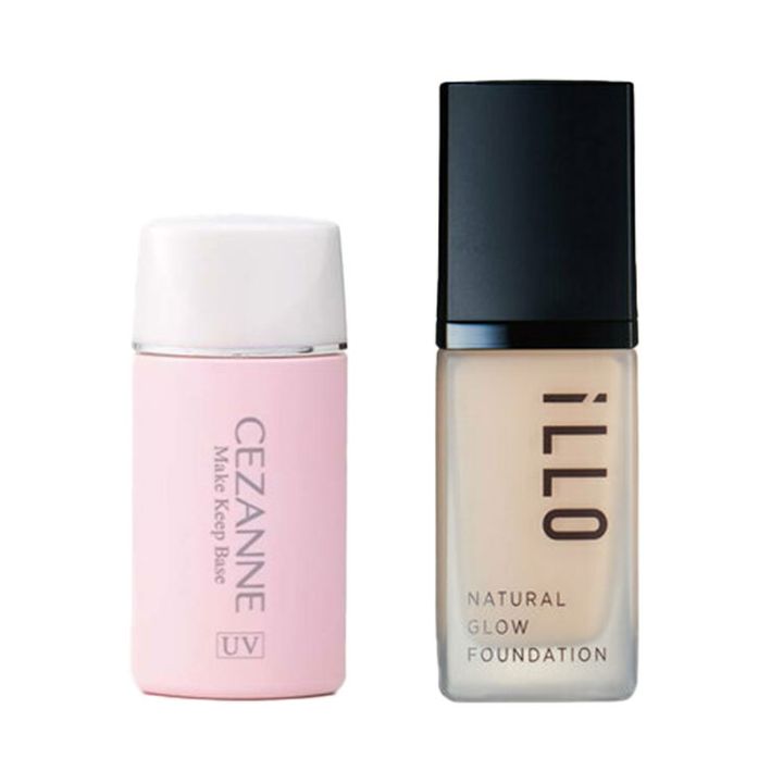 左：セザンヌ 皮脂テカリ防止下地 ピンクベージュ