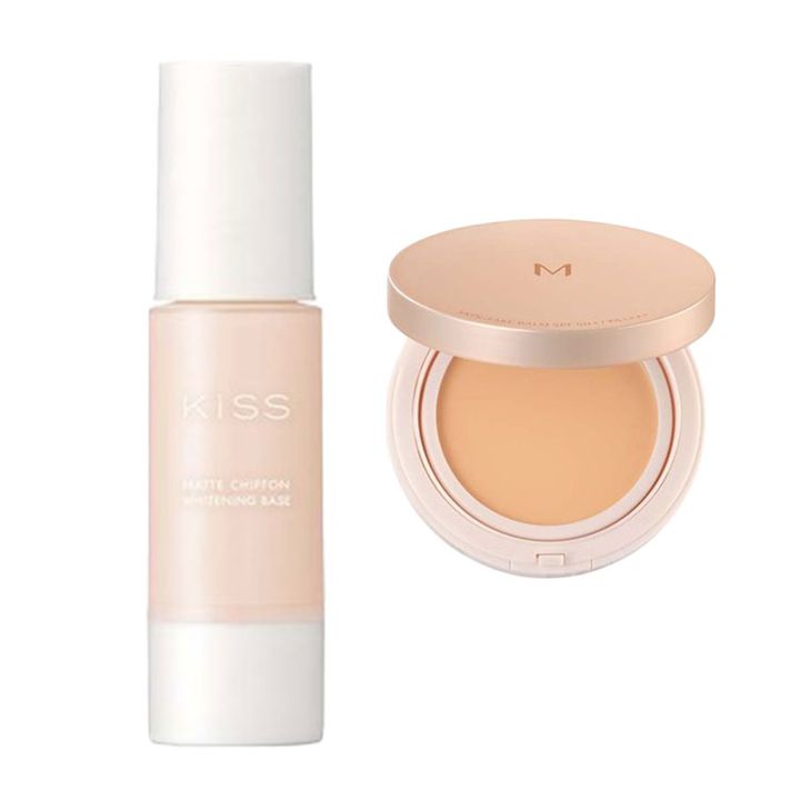 左：キス マットシフォン UVホワイトニングベースＮ