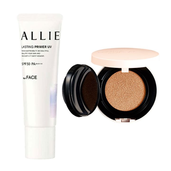 左：アリィー クロノビューティ ラスティングプライマー UV