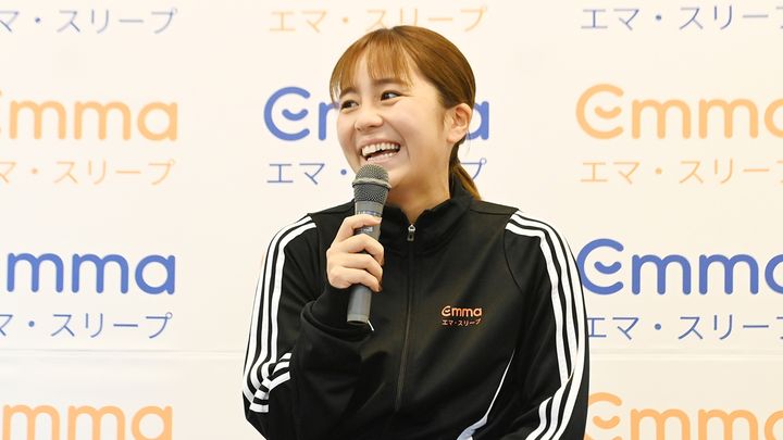 エマ・スリープのイベントに参加した岩渕真奈、なでしこジャパンに向けて「いい準備を」