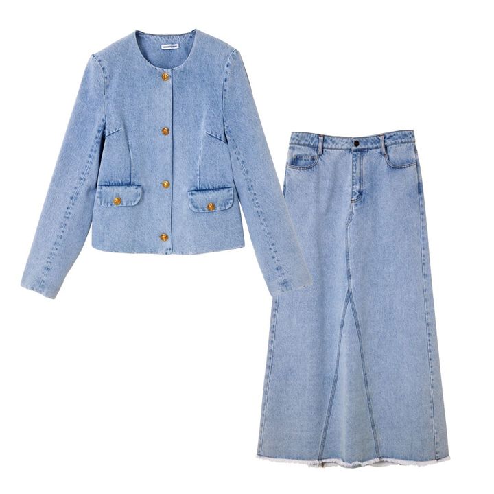 DESIGNERS, REMIXのデニムジャケットとスカート