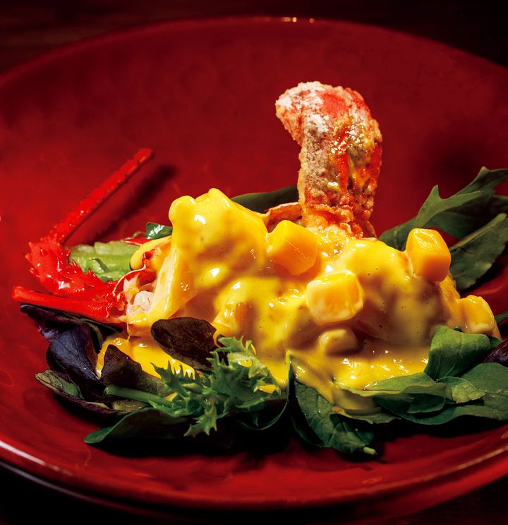 人形町『Ino Cantonese 日本橋たかせ』の「伊勢海老のオリジナルマンゴーマヨネーズソース」