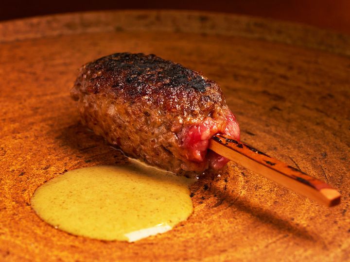 人形町『WAGYU日山』の山形牛のネックを使ったハンバーグ