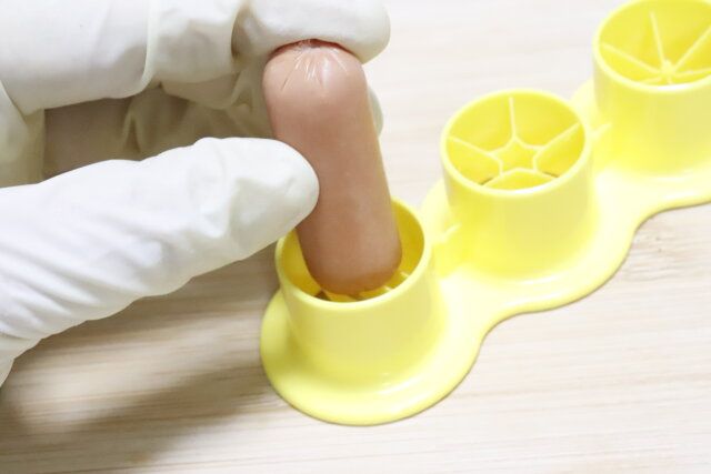 ウインナーカッターセットのA型の使用例