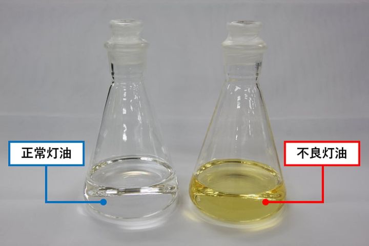 石油暖房機器に「不良灯油」（右）を使わないよう注意（国民生活センターの公式Xアカウントより）