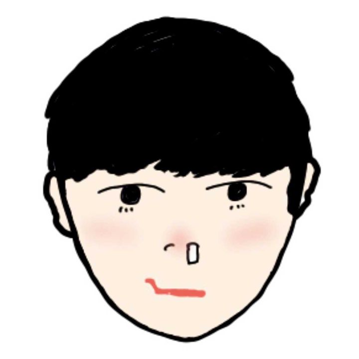 鼻にティッシュを詰めた人のイラスト