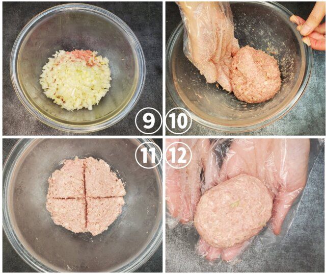 豆腐メンチカツ レシピ 玉ねぎを加えてこねる