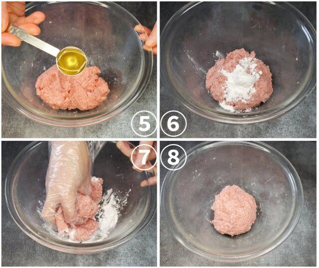 豆腐メンチカツ レシピ 調味料を加えてこねる